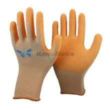 NMSAFETY Blume gedruckt Schaum Latex Gartenarbeit Handschuh